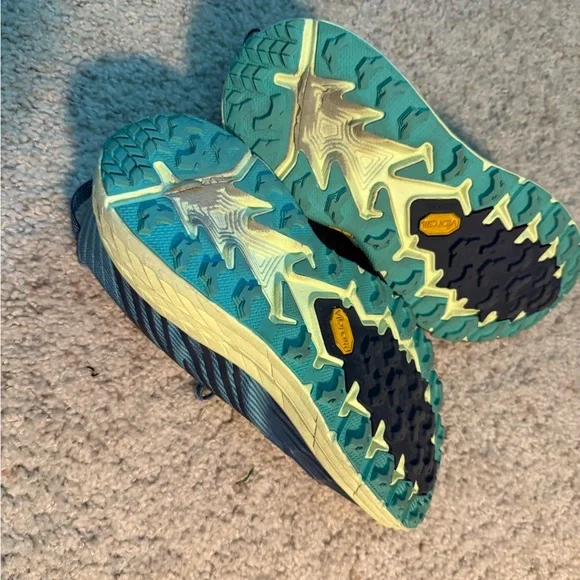 Hoka Women's Shoes in Blue and Yellow - Picture 3 of 3